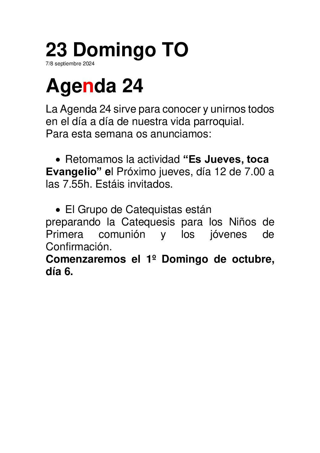 Agenda