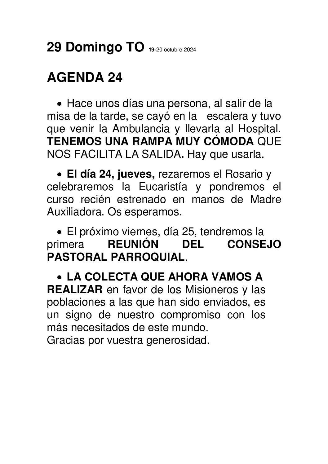 Agenda 24 19-20 de Octubre