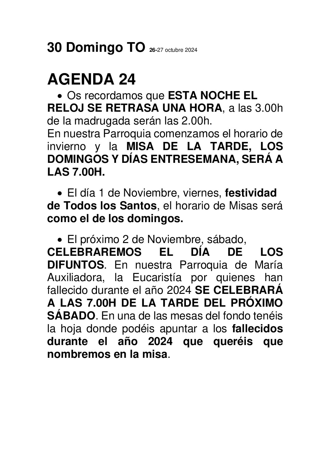 Agenda 24 26-27 octubre 2024